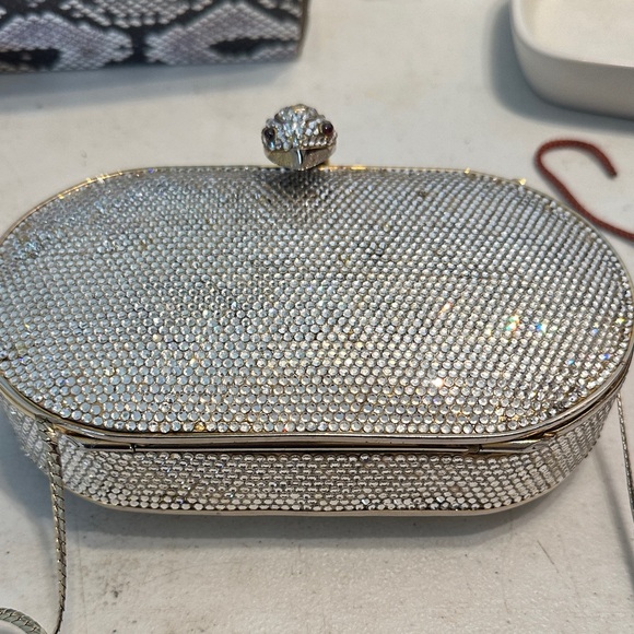 Judith Leiber Handbags - Judith Leiber Silver Crystal Clutch